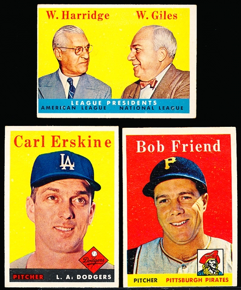 1958 Topps Baseball- 15 Diff