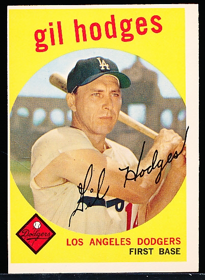 1959 Topps Baseball- #270 Gil Hodges, Dodgers