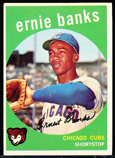 1959 Topps Baseball- #350 Ernie Banks, Cubs