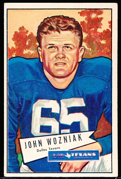 1952 Bowman Fb Large- #97 John Wozniak, Dallas