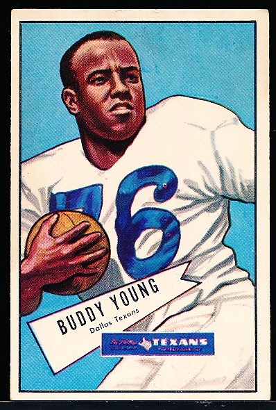 1952 Bowman Fb Large- #104 Buddy Young, Dallas