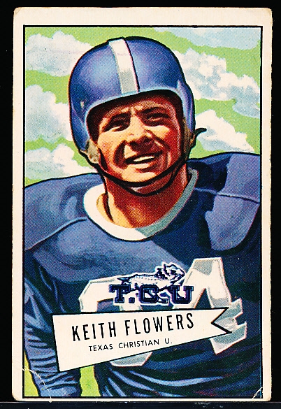 1952 Bowman Fb Large- #115 Keith Flowers, Lions