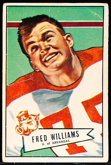 1952 Bowman Fb Large- #121 Fred Williams, Bears