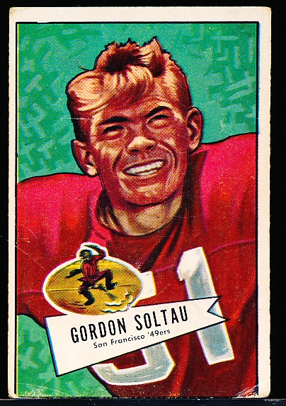 1952 Bowman Fb Large- #141 Gordy Soltau, SF 49ers