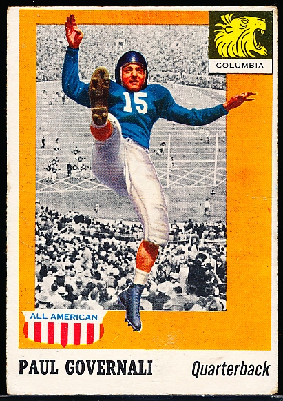 1955 Topps Fb All American- #73 Paul Governali, Columbia