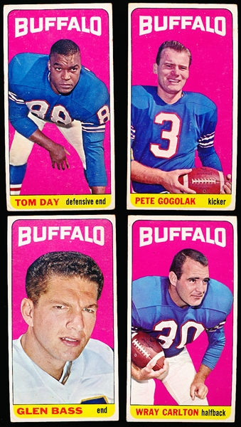 1965 Topps Fb- 4 Diff Buffalo Bills