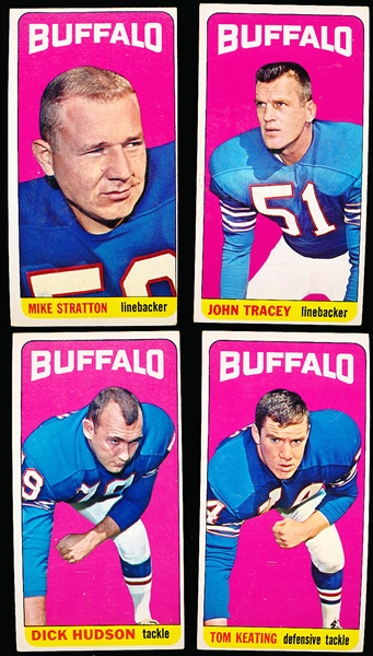 1965 Topps Fb- 4 Diff Buffalo Bills