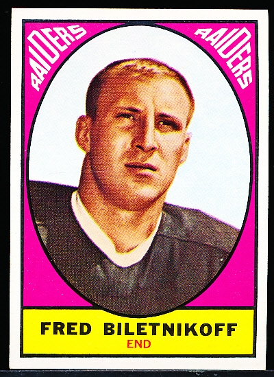 1967 Topps Fb- #106 Fred Biletnikoff, Raiders