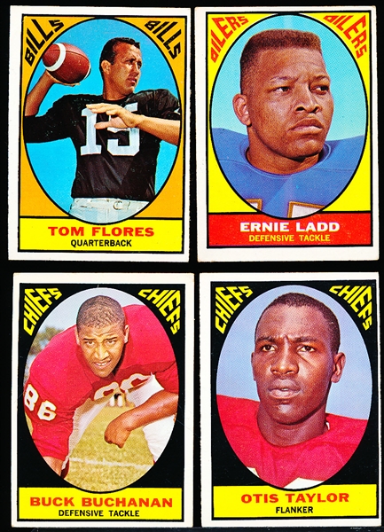 1967 Topps Fb- 4 Diff Stars