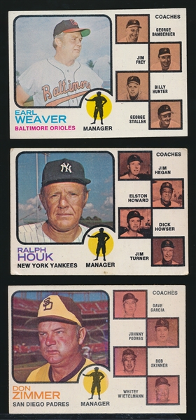 1973 Topps Bb- 45 Coach Cards