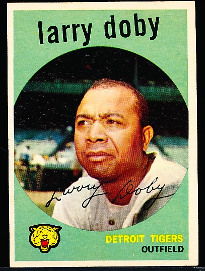 1959 Topps Baseball- #455 Larry Doby, Tigers