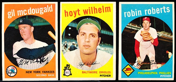 1959 Topps Baseball- 3 Diff