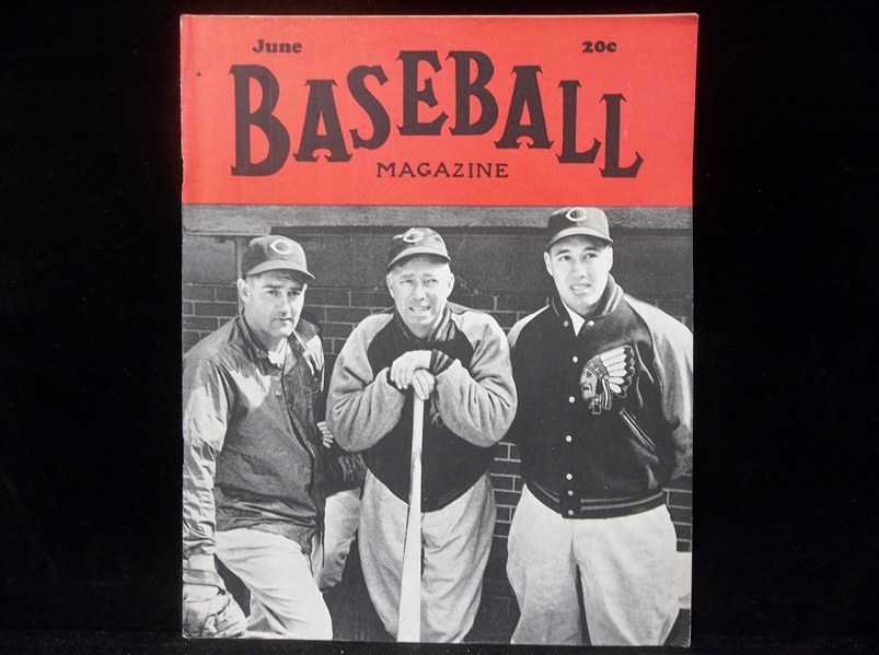 June 1940 “Baseball Magazine”- R. Helmsley/O. Vitt/ Bob Feller Cover