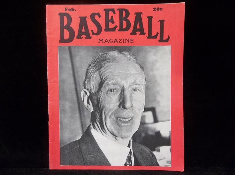 February 1941 “Baseball Magazine”- Connie Mack Cover