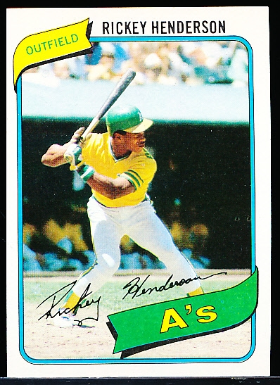 1980 Topps Bsbl. #482 Rickey Henderson RC