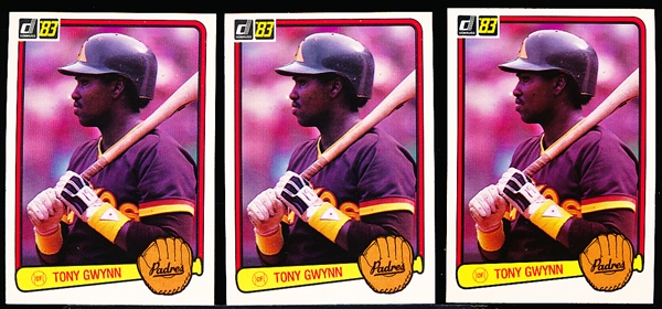 1983 Donruss Bsbl. #598 Tony Gwynn RC- 7 Cards