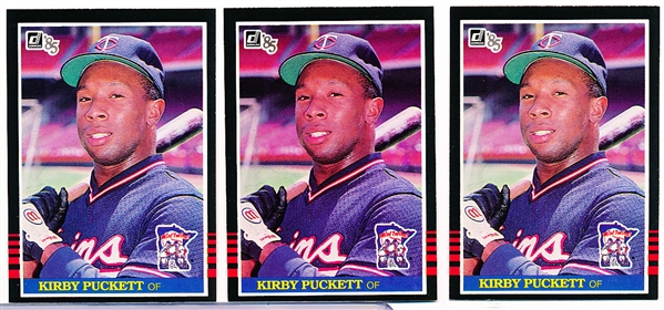 1985 Donruss Bsbl. #438 Kirby Puckett RC- 7 Cards