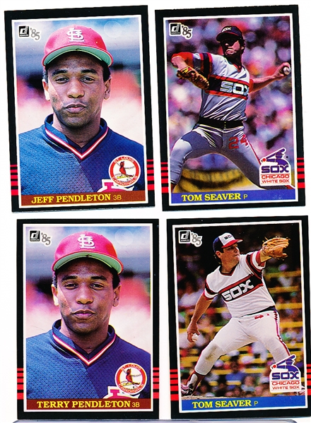 1985 Donruss Bsbl. Errors and Variations- 10 Asst. Cards