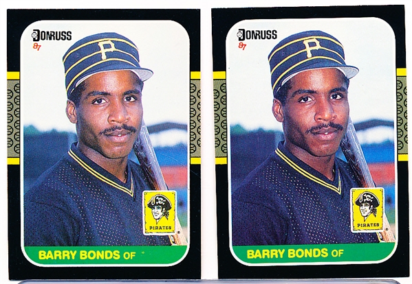 1987 Donruss Bsbl. #361 Barry Bonds RC- 10 Cards