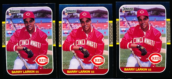 1987 Donruss Bsbl. #492 Barry Larkin RC- 25 Cards