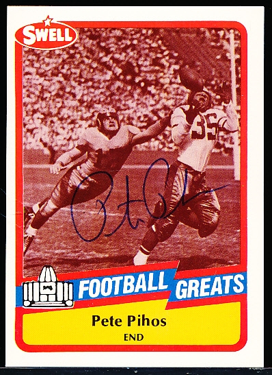 Autographed 1989 Swell Pro FB HOF #48 Pete Pihos