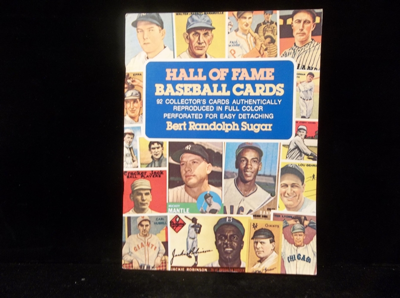 1978 Dover Publications “Hall of Fame Baseball Cards” by Bert Randolph Sugar