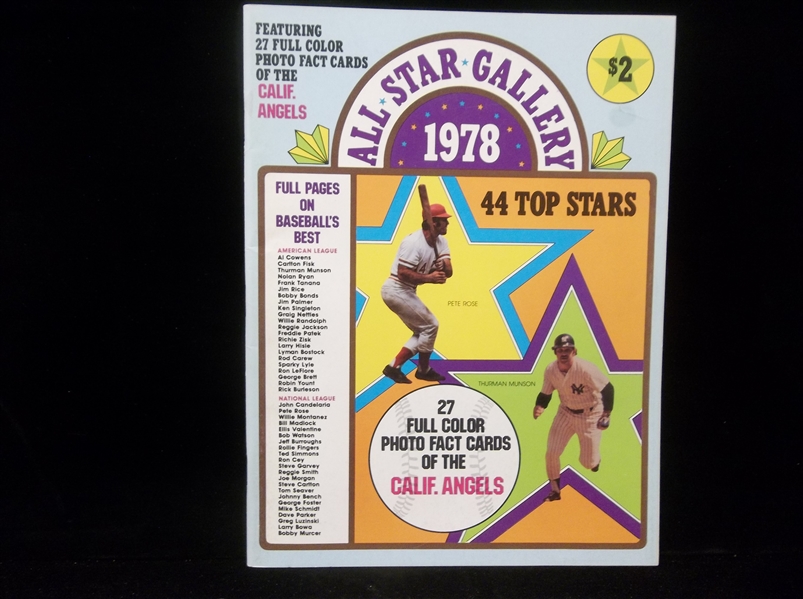 1978 SSPC California Angels Complete Set of 27 on Uncut Sheet in “All-Star Gallery” Magazine