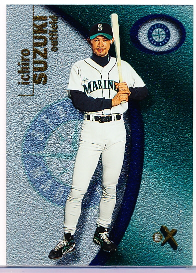 2001 E-X Baseball- #105 Ichiro Suzuki RC, Mariners- #579/1999