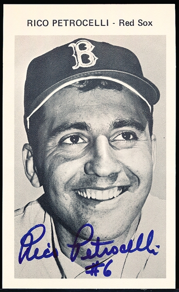 Autographed Rico Petrocelli Boston Red Sox 4-1/4” x 7” Team Picture Pack Issue