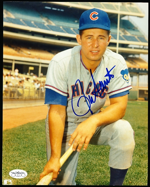 Autographed Ron Santo Chicago Cubs MLB Color 8” x 10” Photo- JSA Certified