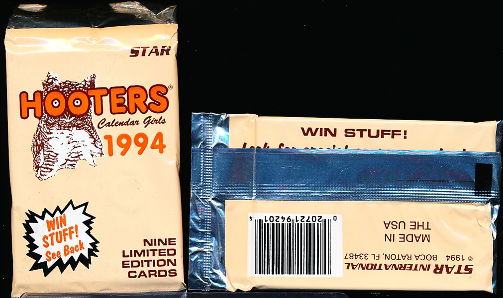 1994 Star Co. “Hooters Calendar Girl” Cards- 11 Unopened Wax Packs