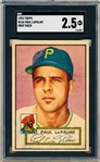 1952 Topps Baseball- #166 Paul LaPalme, Pirates- Gray Back!- SGC 2.5 (Good+)