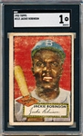 1952 Topps Baseball- #312 Jackie Robinson, Dodgers- SGC 1(Poor)- Hi#