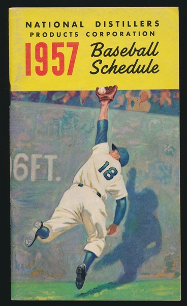 1957 National Distillers Baseball Schedule