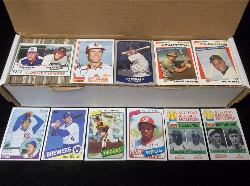 Baseball Star Card Lot- 700 Stars- mostly 1980’s and 1990’s