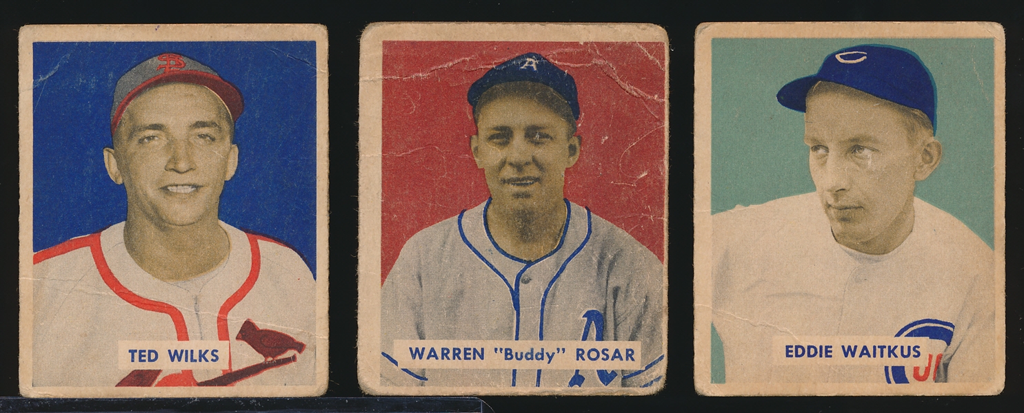 1949 Bowman Baseball- 3 Diff