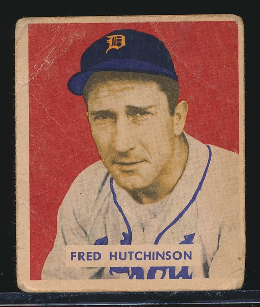 1949 Bow. Bb- #196 Fed Hutchinson, Tigers- Hi#