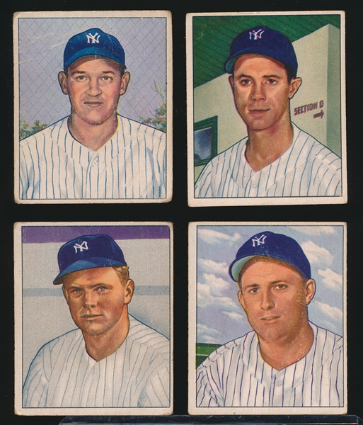 1950 Bow. Bb- 4 Diff NY Yankees