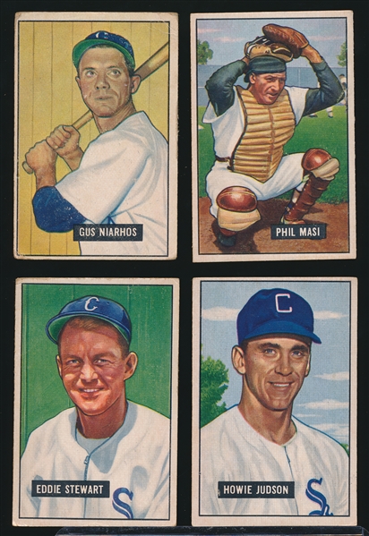 1951 Bowman Baseball- 4 Diff Chicago White Sox