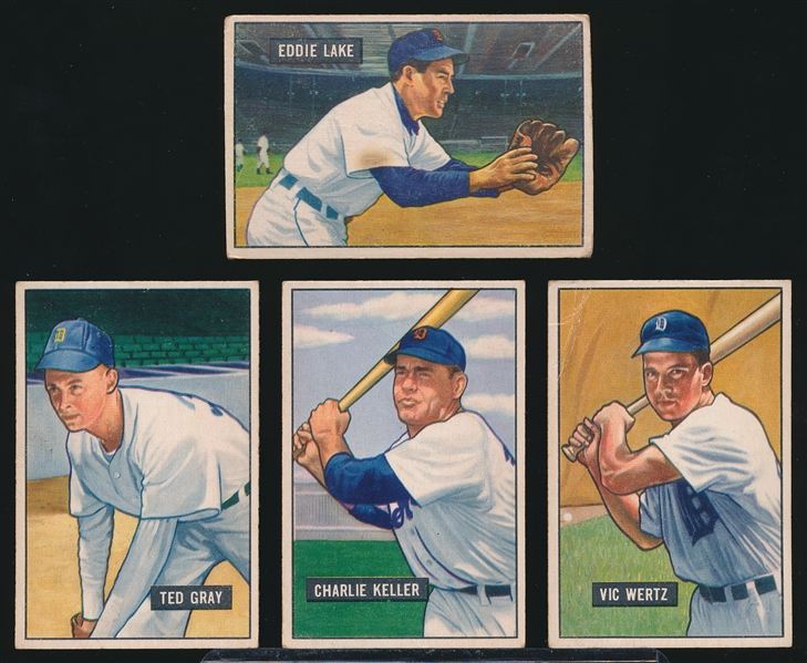 1951 Bowman Baseball- 4 Diff Detroit Tigers