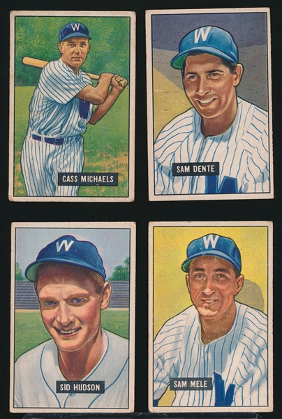 1951 Bowman Baseball- 4 Diff Wash Senators