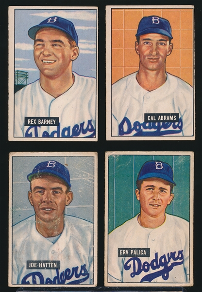 1951 Bowman Baseball- 4 Diff Brooklyn Dodgers