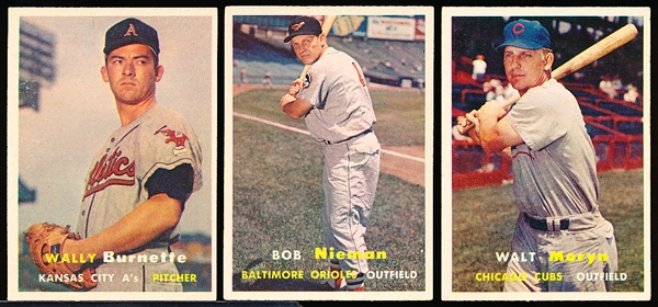 1957 Topps Baseball- 6 Diff