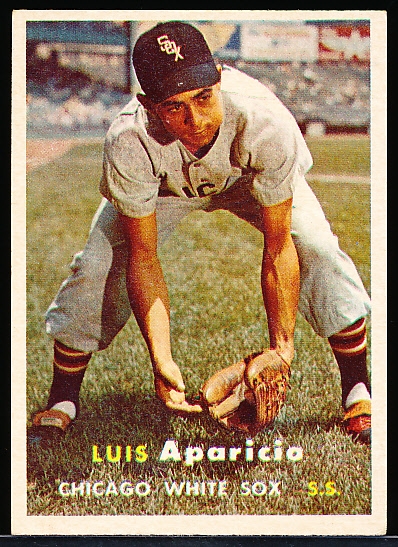 1957 Topps Baseball- #7 Luis Aparicio, White Sox