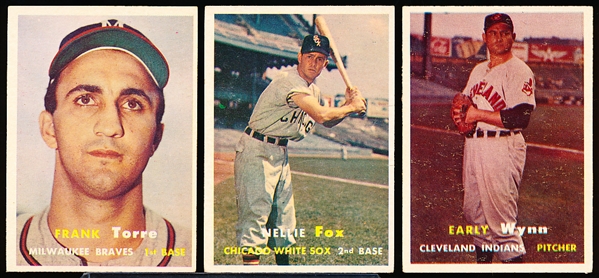 1957 Topps Baseball- 3 Diff