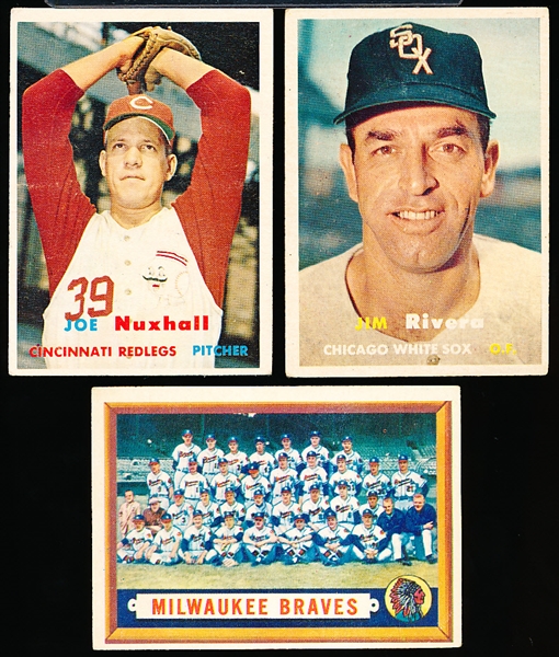 1957 Topps Baseball- 8 Diff