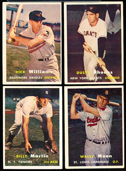 1957 Topps Baseball- 4 Diff