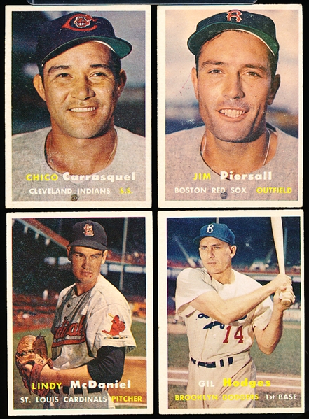 1957 Topps Baseball- 4 Diff