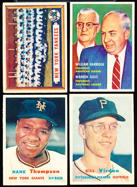 1957 Topps Baseball- 4 Diff