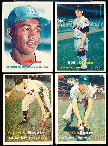 1957 Topps Baseball- 4 Diff